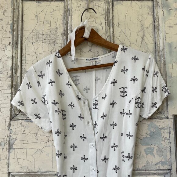 Graphic Button-Up Dress (Size Small) - Picture 2 of 10